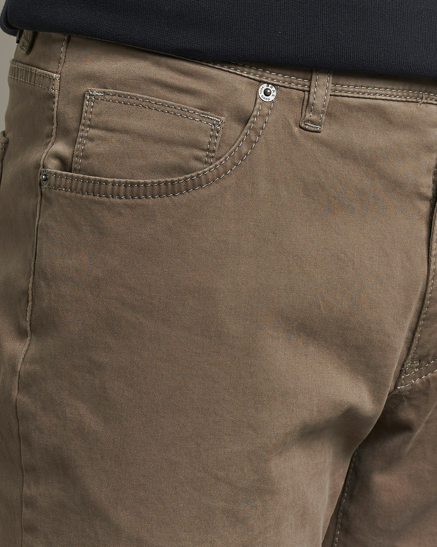 Hombres | Pantalones | Brax | Cadiz Cotton Satin 5-Pocket Pants Khaki