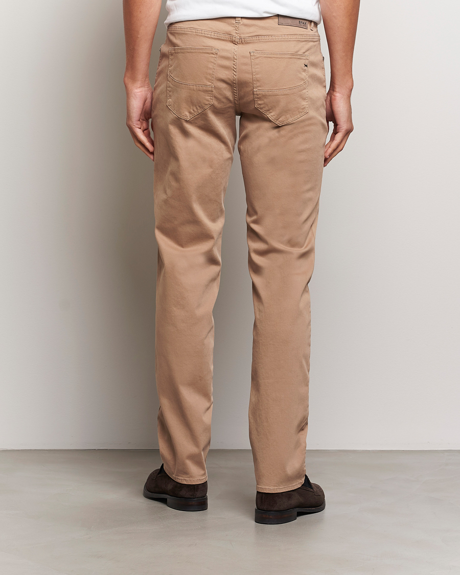 Hombres | Pantalones | Brax | Cadiz Cotton Satin 5-Pocket Pants Beige