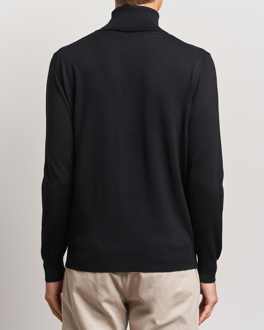 Hombres | Jerséis y prendas de punto | Morgano | Extra Fine Merino Wool Rollneck Black
