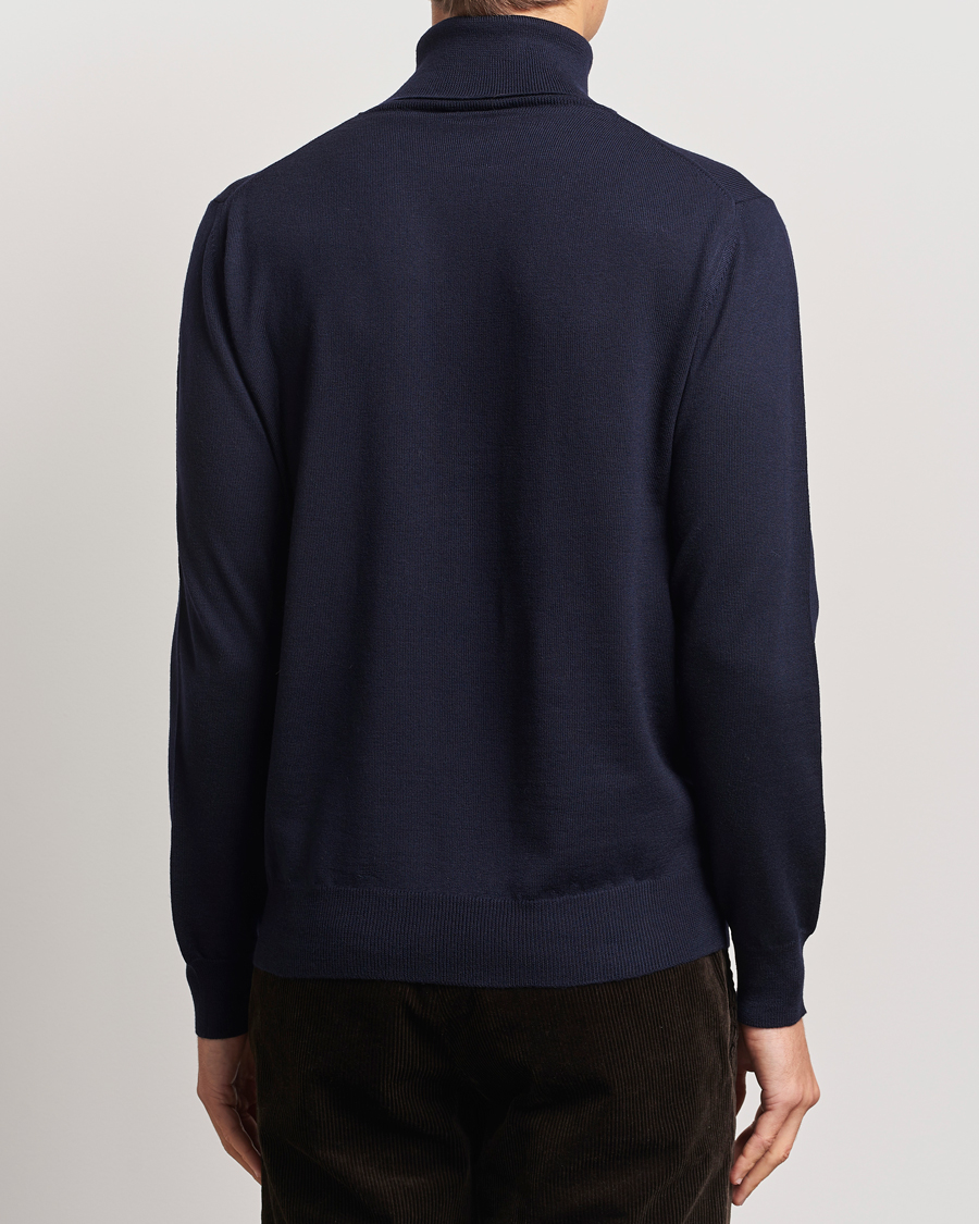 Hombres | Jerséis y prendas de punto | Morgano | Extra Fine Merino Wool Rollneck Navy