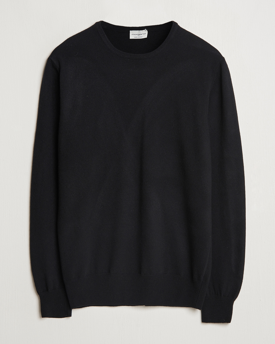 Hombres | Jerséis y prendas de punto | Morgano | Wool/Cashmere Crewneck Black