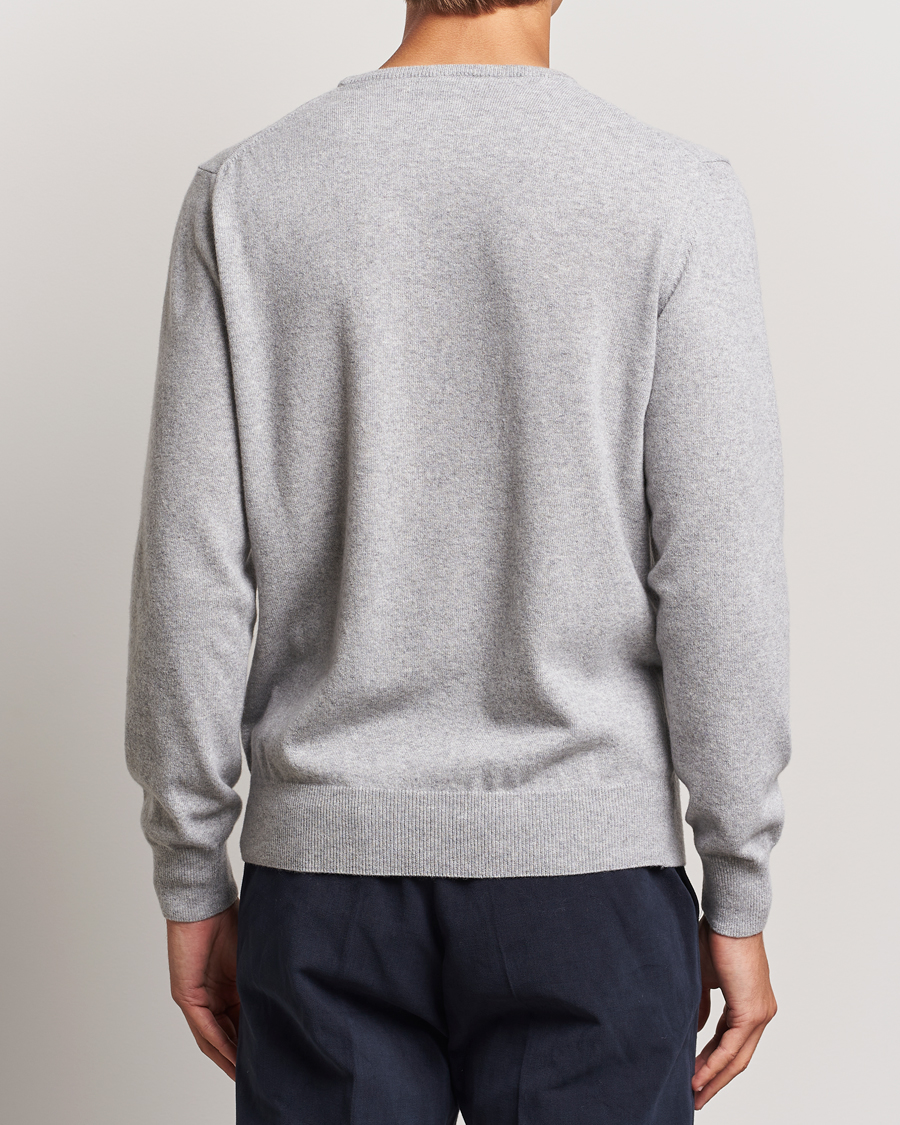 Hombres | Jerséis y prendas de punto | Morgano | Wool/Cashmere Crewneck Mid Grey