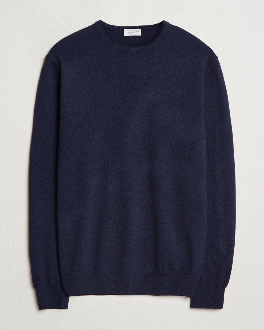 Hombres | Jerséis y prendas de punto | Morgano | Wool/Cashmere Crewneck Navy