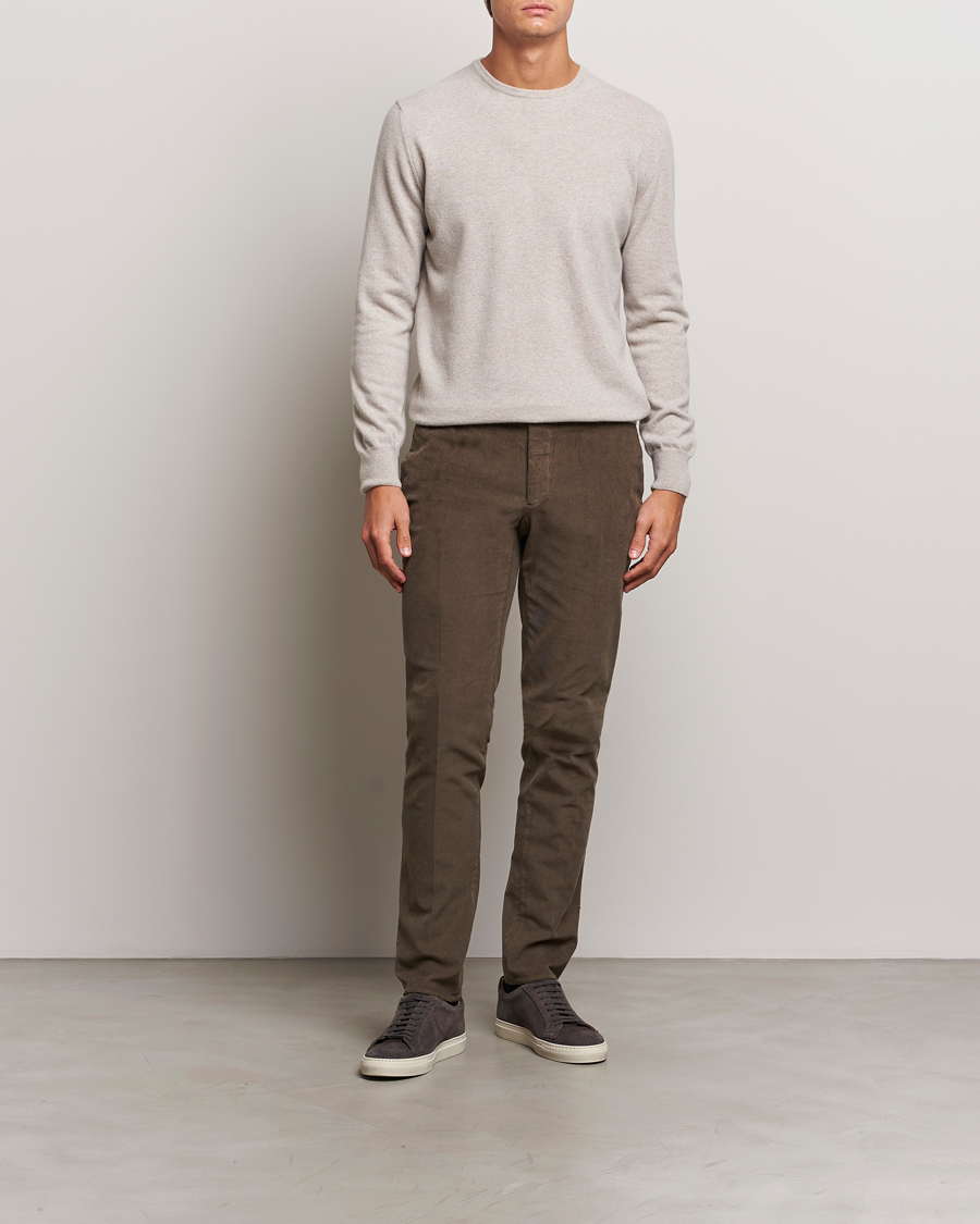 Hombres | Jerséis y prendas de punto | Morgano | Wool/Cashmere Crewneck Beige