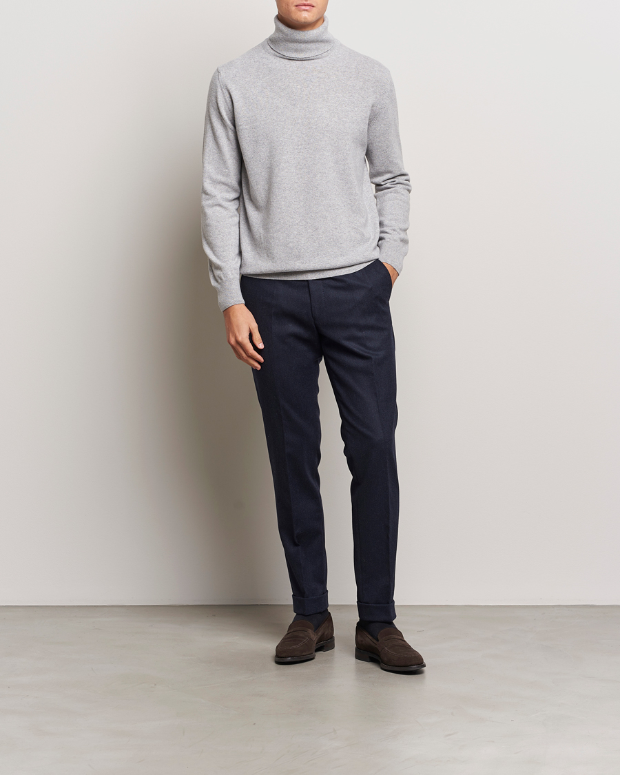 Hombres | Jerséis y prendas de punto | Morgano | Wool/Cashmere Rollneck Mid Grey