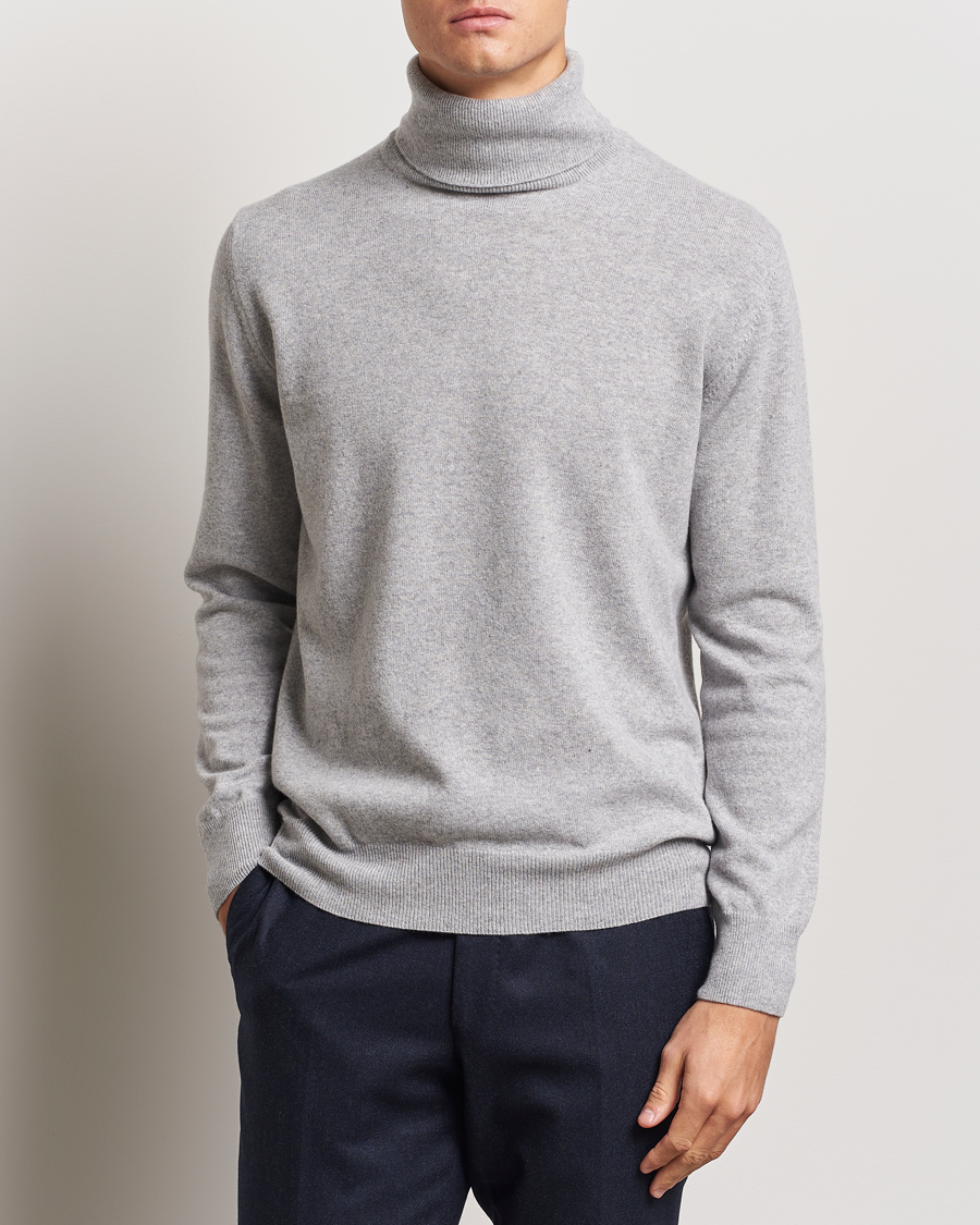 Hombres | Jerséis y prendas de punto | Morgano | Wool/Cashmere Rollneck Mid Grey