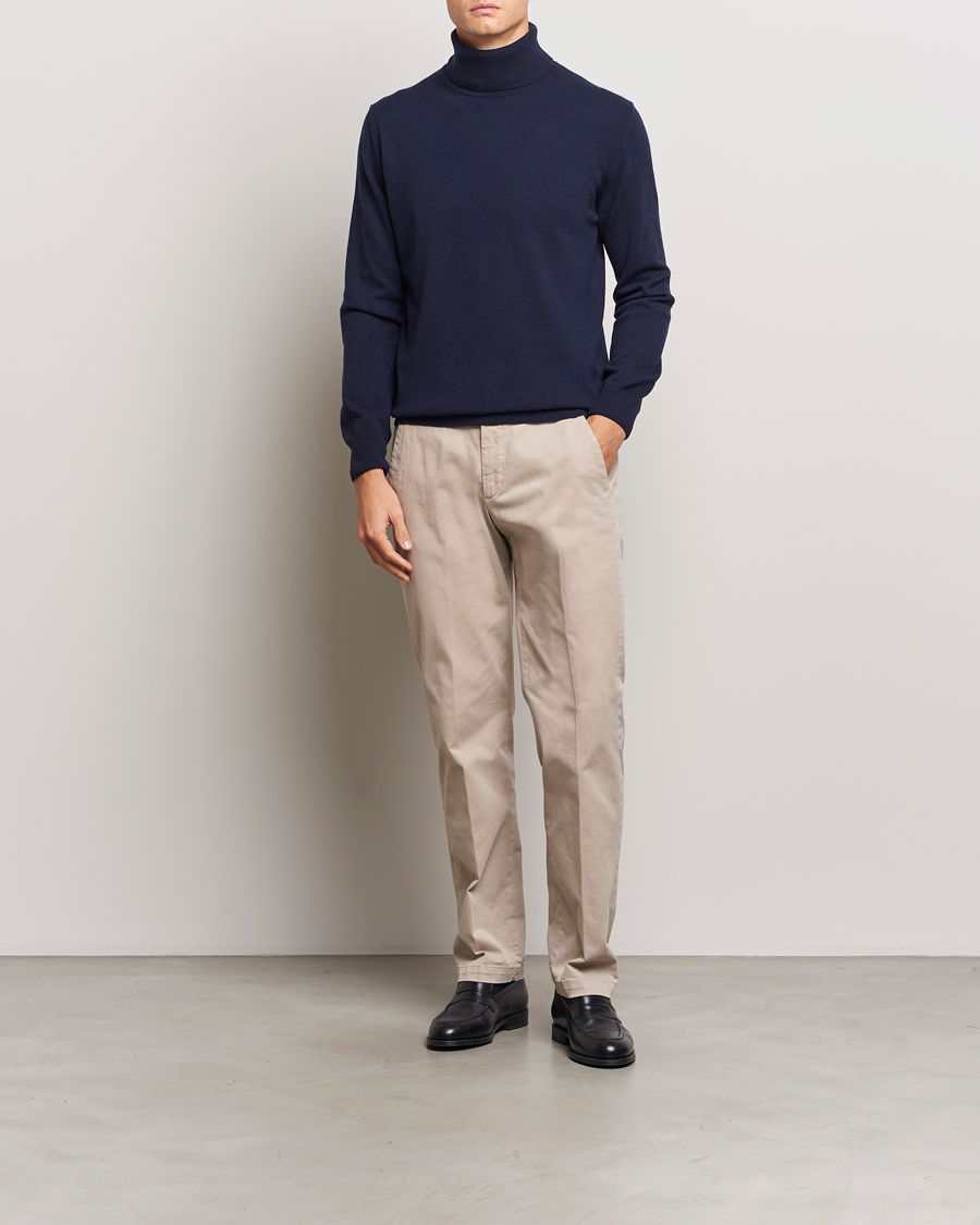 Hombres | Jerséis y prendas de punto | Morgano | Wool/Cashmere Rollneck Navy