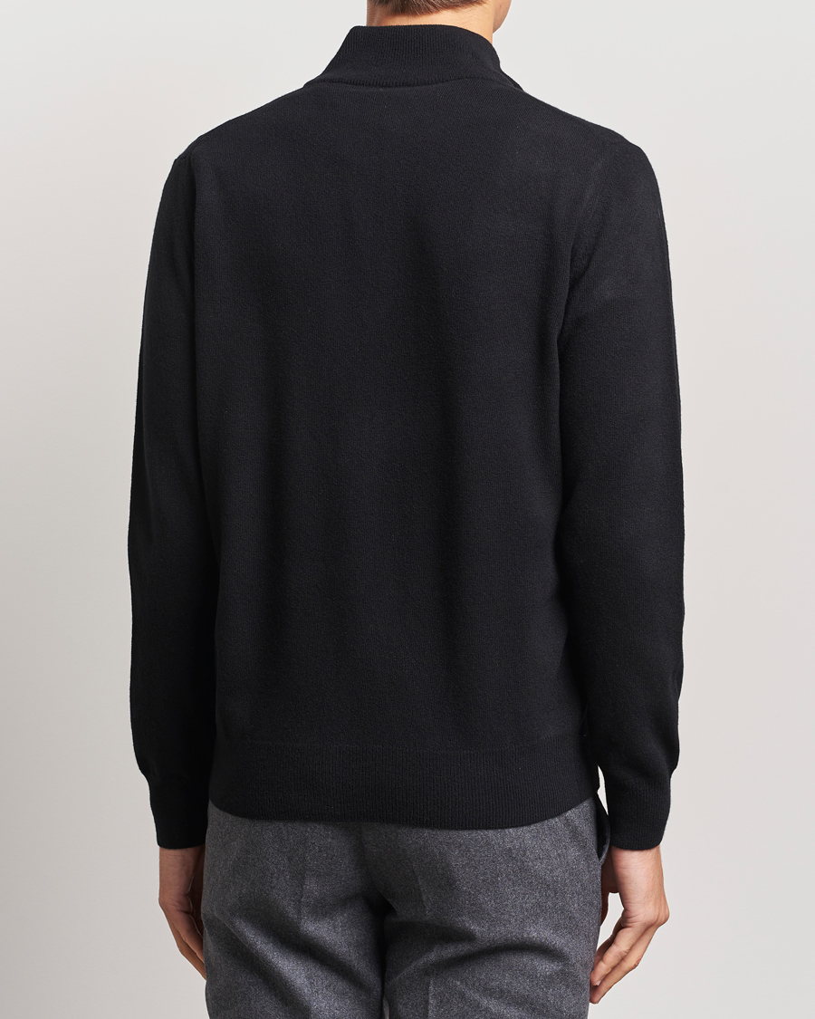 Hombres | Jerséis y prendas de punto | Morgano | Wool/Cashmere Half-Zip Black