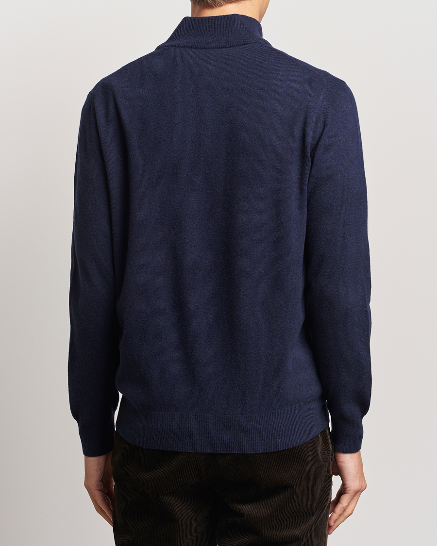 Hombres | Jerséis y prendas de punto | Morgano | Wool/Cashmere Half-Zip Navy