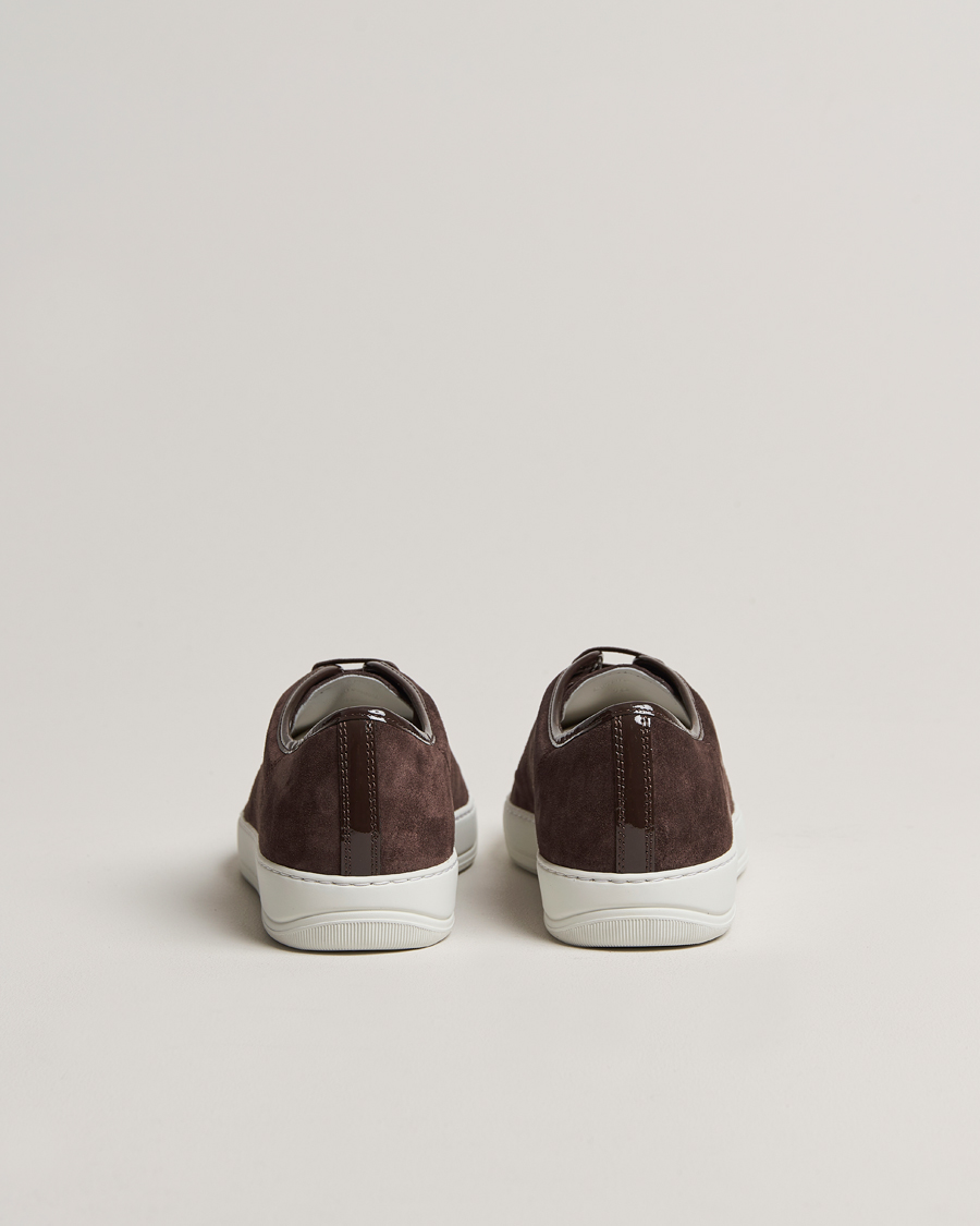 Hombres |  | Lanvin | Patent Cap Toe Sneaker Dark Brown