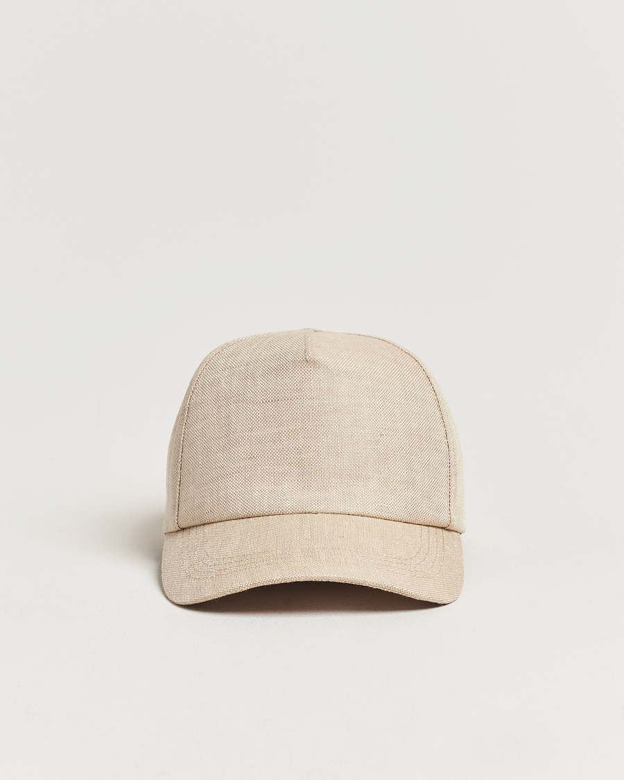 Hombres | Wigéns Baseball Linen Cap Sand | Wigéns | Baseball Linen Cap Sand
