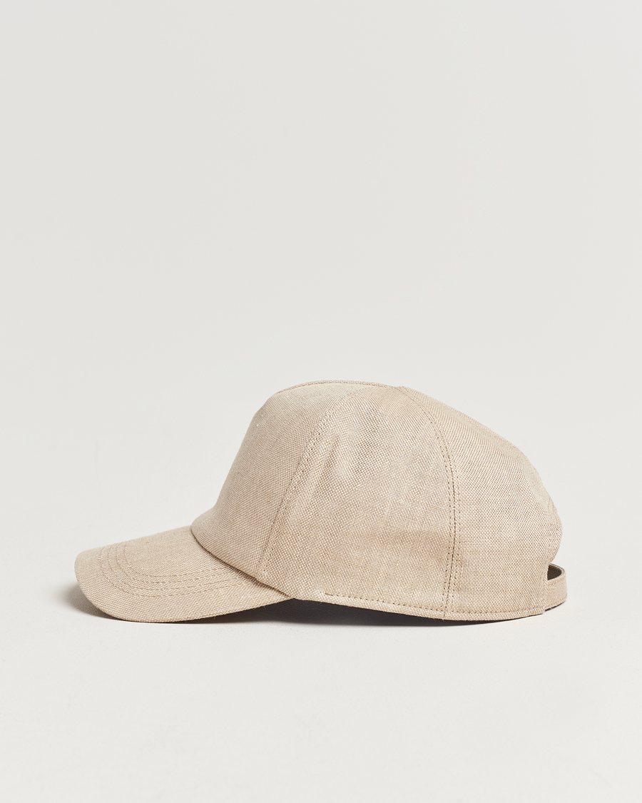 Hombres | Wigéns Baseball Linen Cap Sand | Wigéns | Baseball Linen Cap Sand