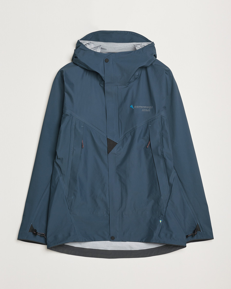 Hombres | Abrigos y chaquetas | Klättermusen | Asynja Lightweight Waterproof Jacket Midnight Blue