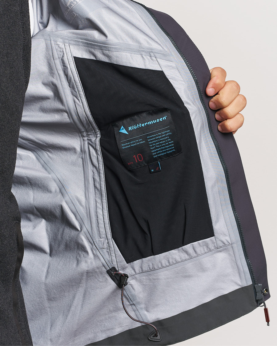 Hombres | Abrigos y chaquetas | Klättermusen | Asynja Lightweight Waterproof Jacket Raven