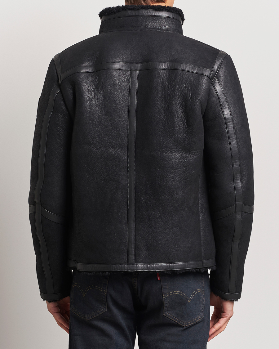 Hombres | Abrigos y chaquetas | Belstaff | Tundra Sherling Leather Jacket Black