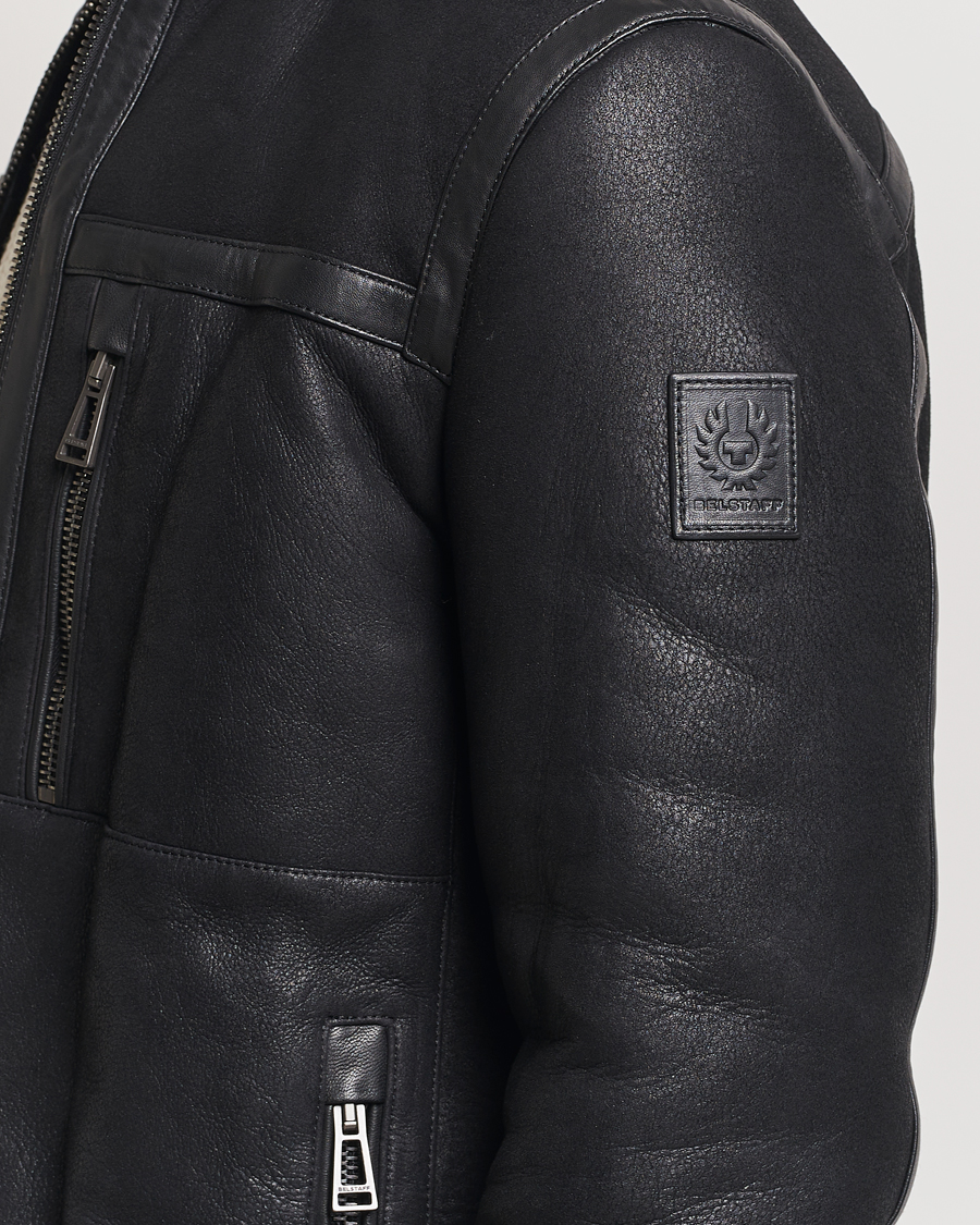 Hombres | Abrigos y chaquetas | Belstaff | Tundra Sherling Leather Jacket Black