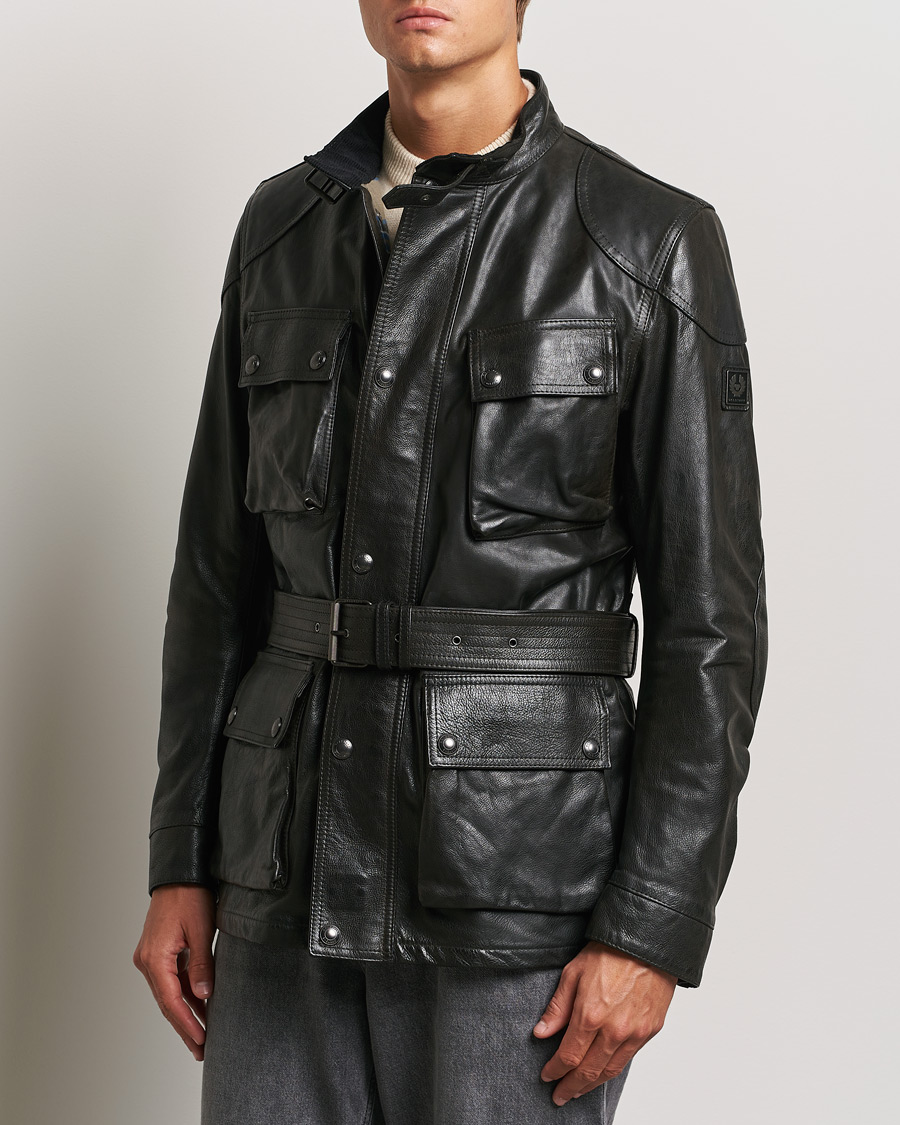 BELSTAFF TRAIALMASTER PANTHER　ベルト欠損サイズ44 Belstaff Trailmaster Panther Leather Jacket Black en CareOfCarl.es