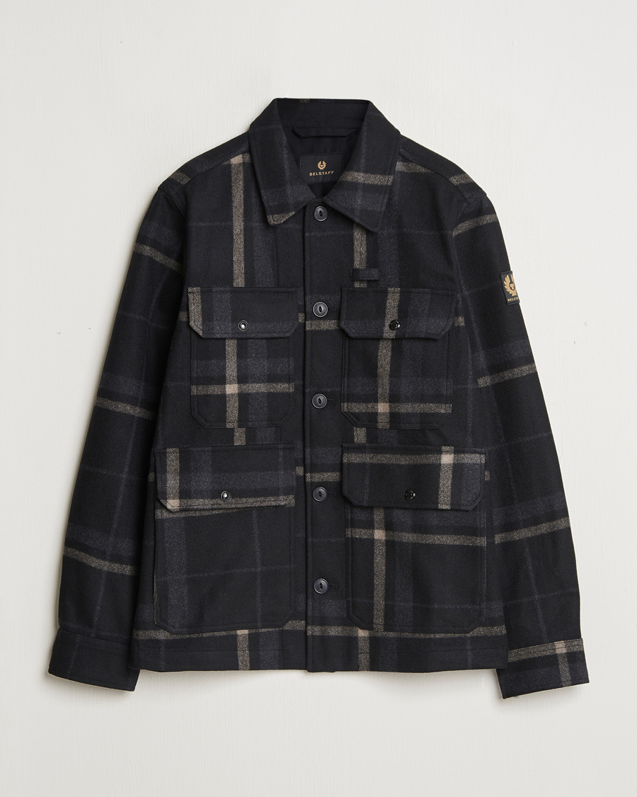 Hombres | Abrigos y chaquetas | Belstaff | Forge Checked Wool Jacket Charcoal