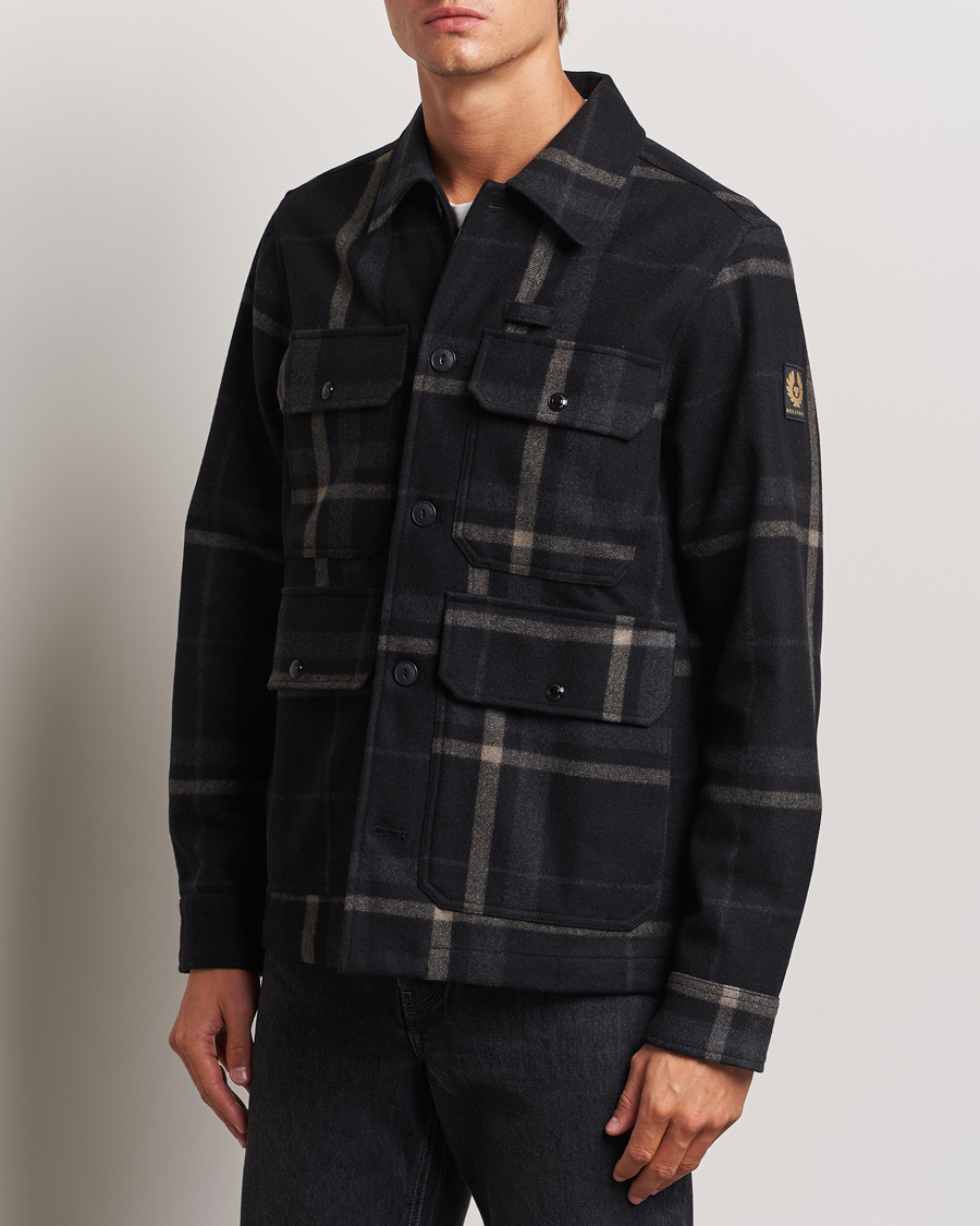Hombres | Abrigos y chaquetas | Belstaff | Forge Checked Wool Jacket Charcoal