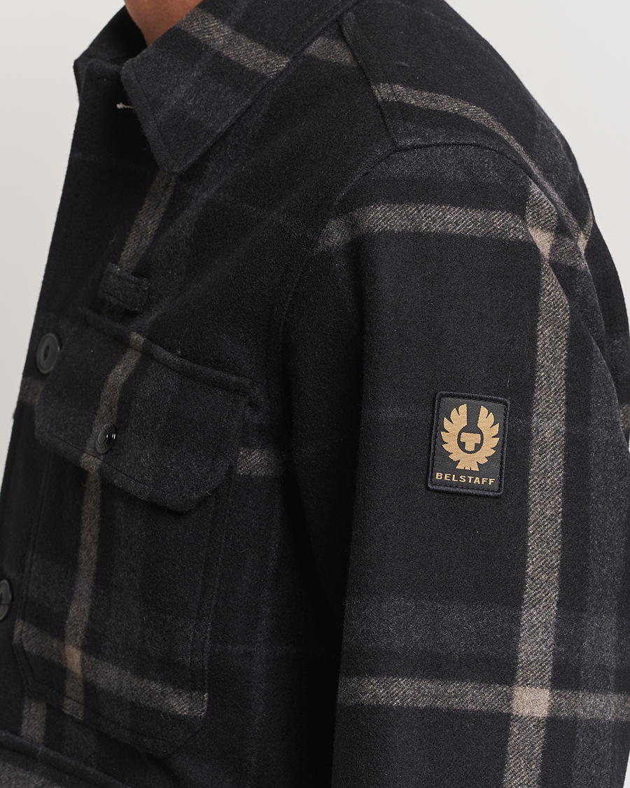 Hombres | Abrigos y chaquetas | Belstaff | Forge Checked Wool Jacket Charcoal