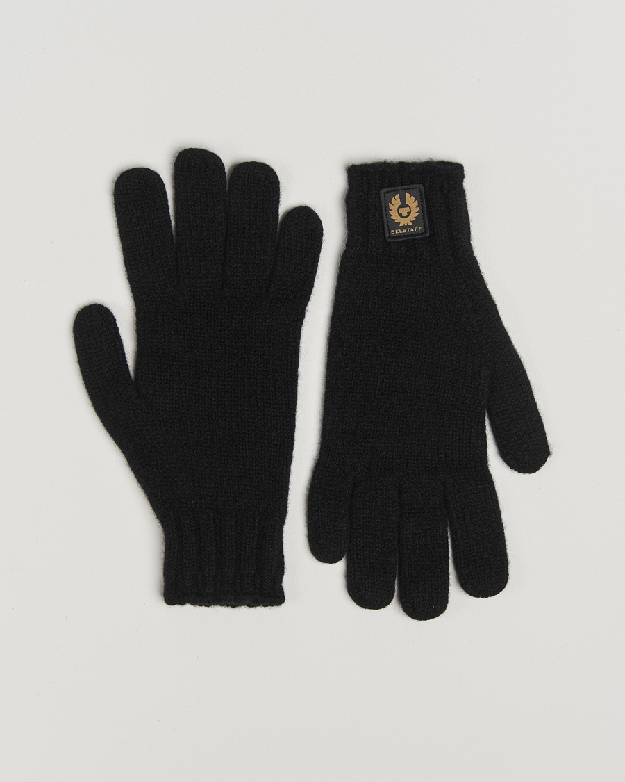 Hombres | Belstaff Watch Wool Glove Black | Belstaff | Watch Wool Glove Black