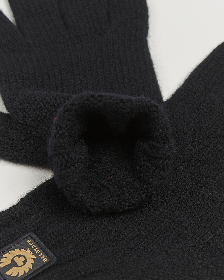 Hombres | Belstaff Watch Wool Glove Black | Belstaff | Watch Wool Glove Black