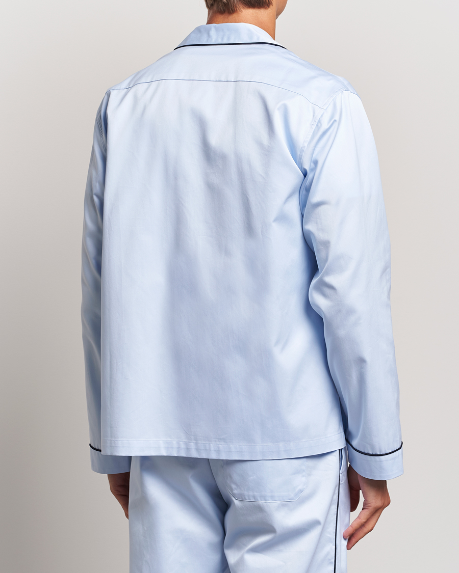Hombres | Pijamas y batas | Tekla | Sateen Pyjama Shirt Bellhop Blue