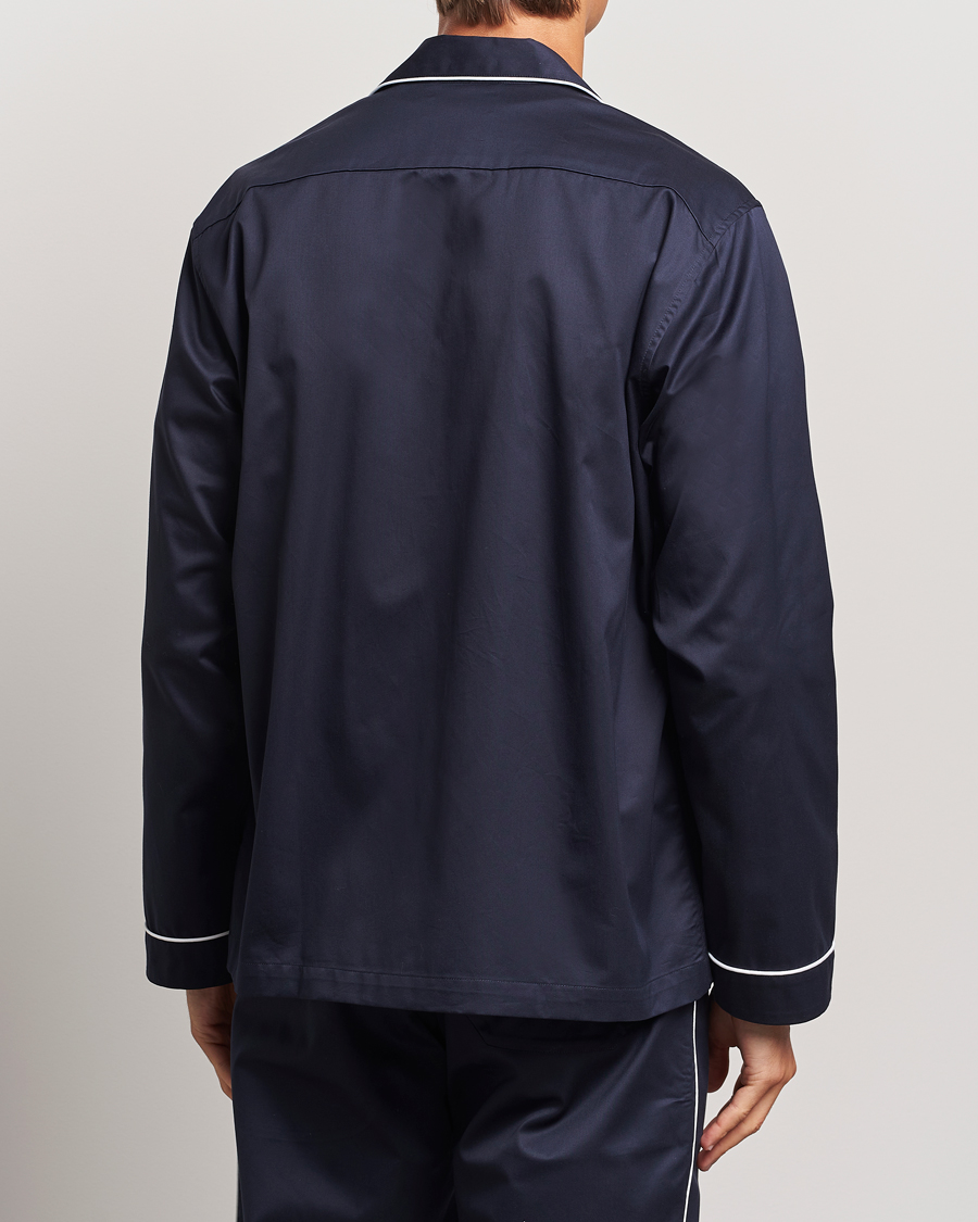 Hombres | Pijamas y batas | Tekla | Sateen Pyjama Shirt Chelsea Navy