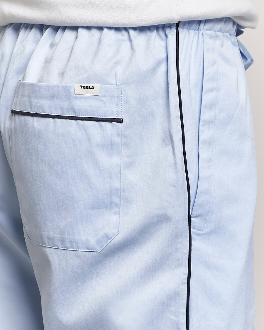 Hombres | Pijamas y batas | Tekla | Sateen Pyjama Pants Bellhop Blue