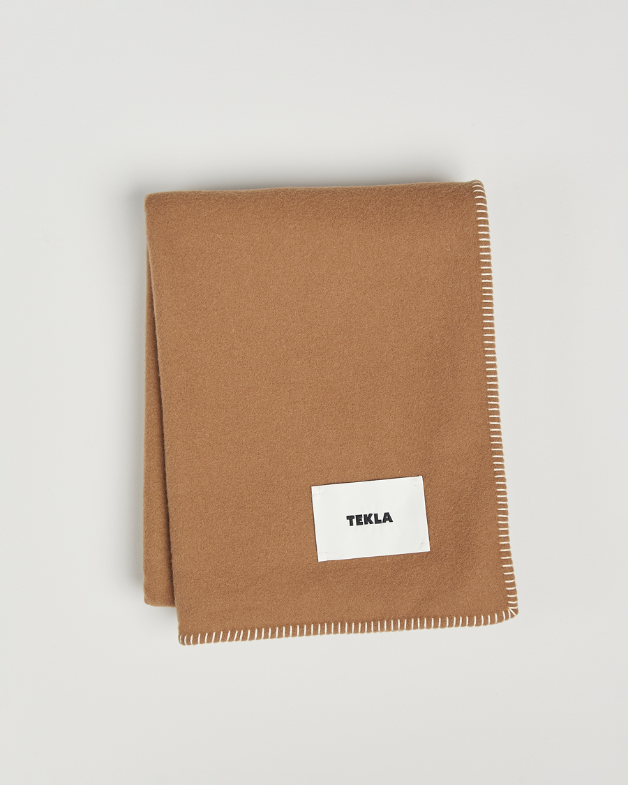 Hombres | Tekla Lambswool Blanket Oak | Tekla | Lambswool Blanket Oak
