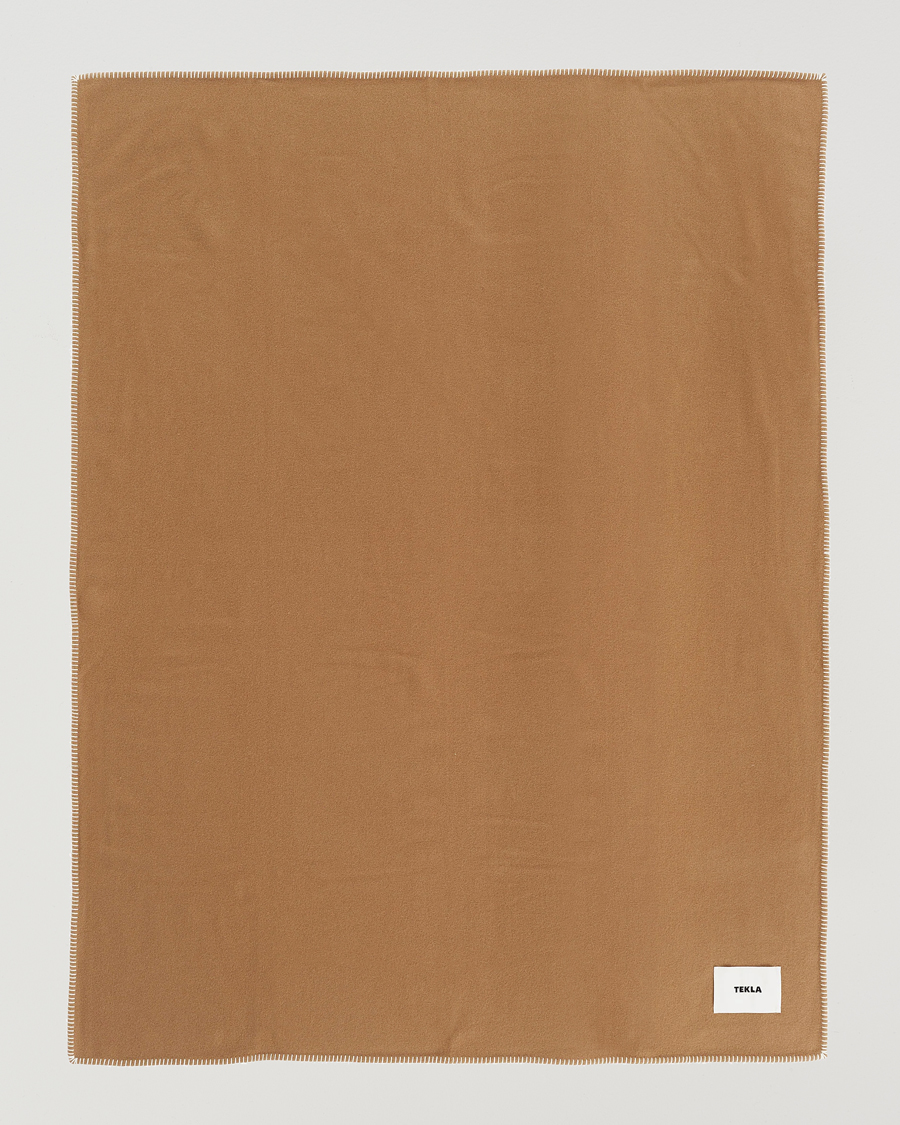 Hombres | Tekla Lambswool Blanket Oak | Tekla | Lambswool Blanket Oak