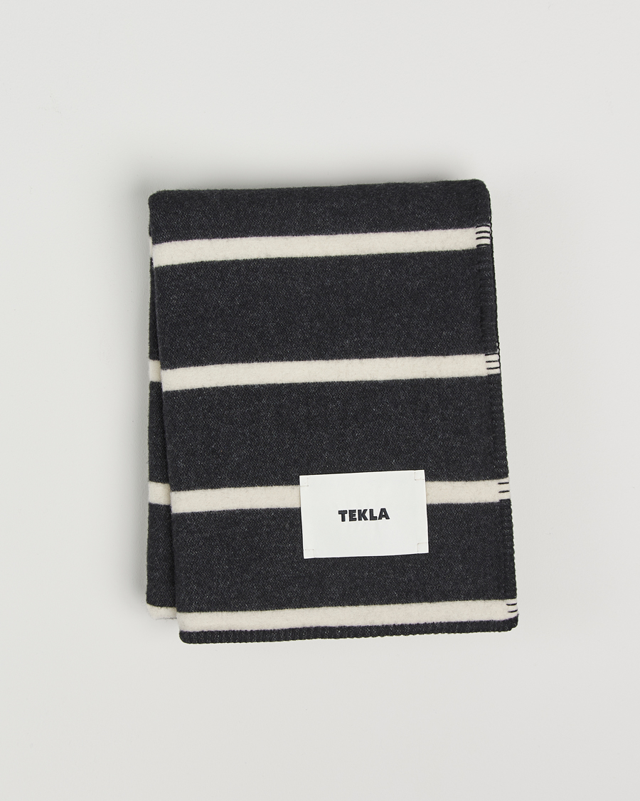 Hombres | Tekla Lambswool Blanket Starling Stripes | Tekla | Lambswool Blanket Starling Stripes
