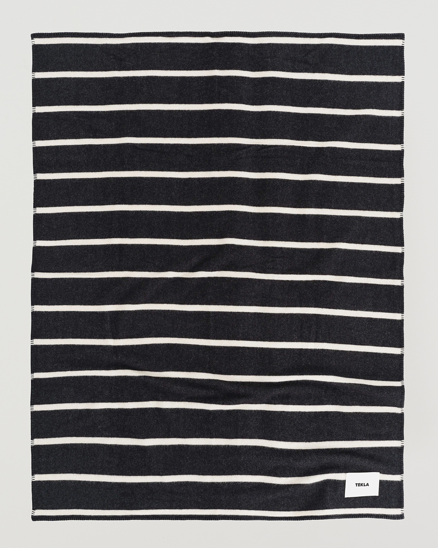 Hombres | Tekla Lambswool Blanket Starling Stripes | Tekla | Lambswool Blanket Starling Stripes