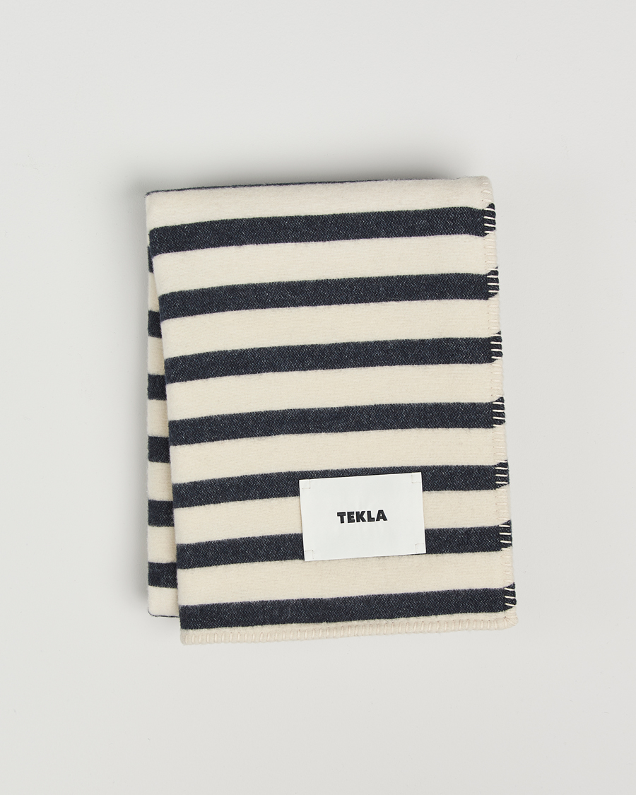 Hombres | Tekla Lambswool Blanket Magpie Stripes | Tekla | Lambswool Blanket Magpie Stripes
