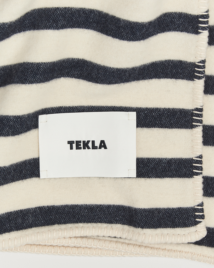 Hombres | Tekla Lambswool Blanket Magpie Stripes | Tekla | Lambswool Blanket Magpie Stripes