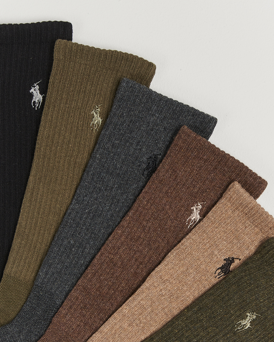 Hombres | Ropa interior y calcetines | Polo Ralph Lauren | Polo Ralph Lauren6-Pack Performance Crew SocksBrown