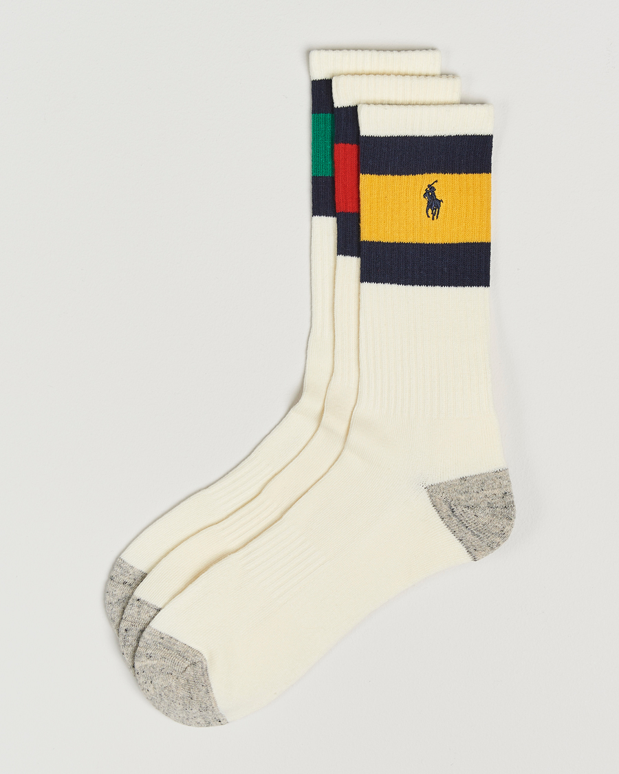 Hombres | Ropa interior y calcetines | Polo Ralph Lauren | 3-Pack Sport Stripe Socks White