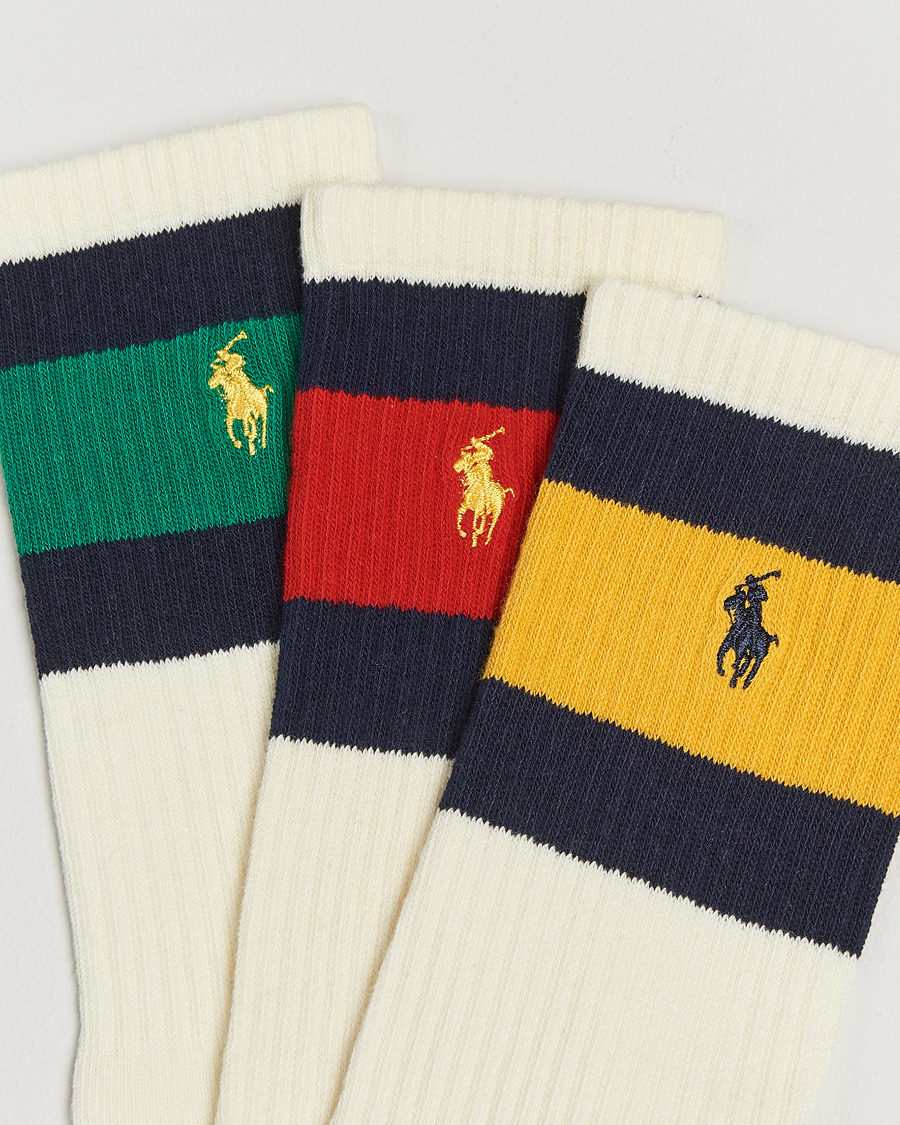 Hombres | Ropa interior y calcetines | Polo Ralph Lauren | 3-Pack Sport Stripe Socks White