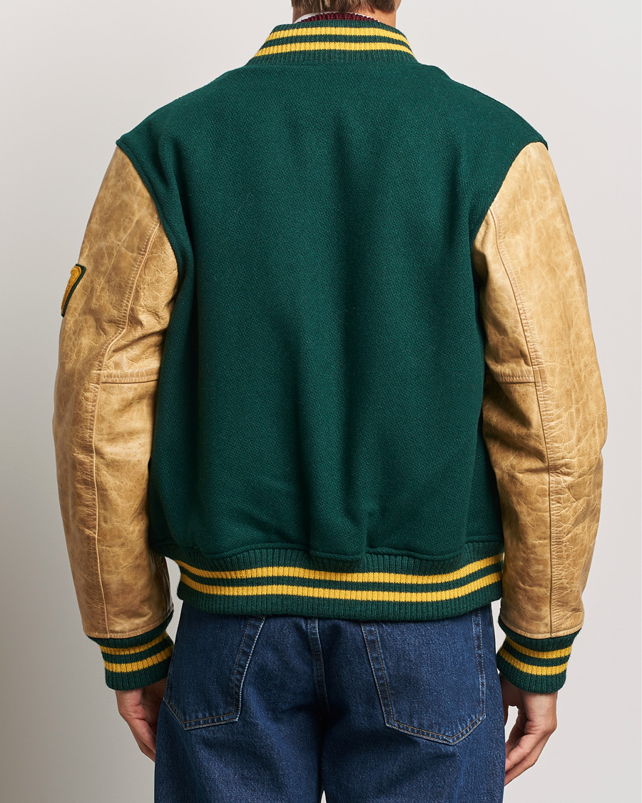 Hombres | Abrigos y chaquetas | Polo Ralph Lauren | Varsity Leather Bomber Moss Agate