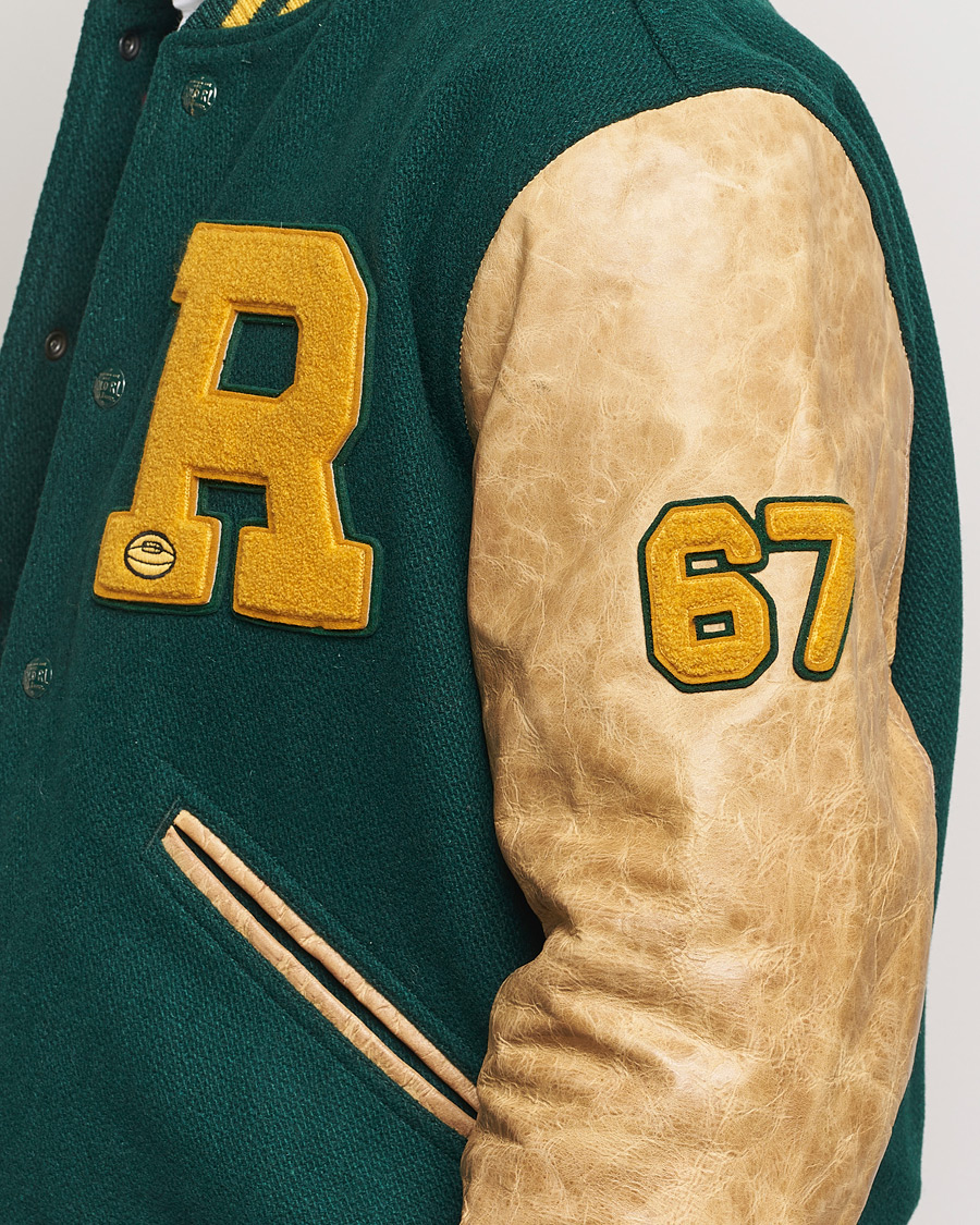 Hombres | Abrigos y chaquetas | Polo Ralph Lauren | Varsity Leather Bomber Moss Agate