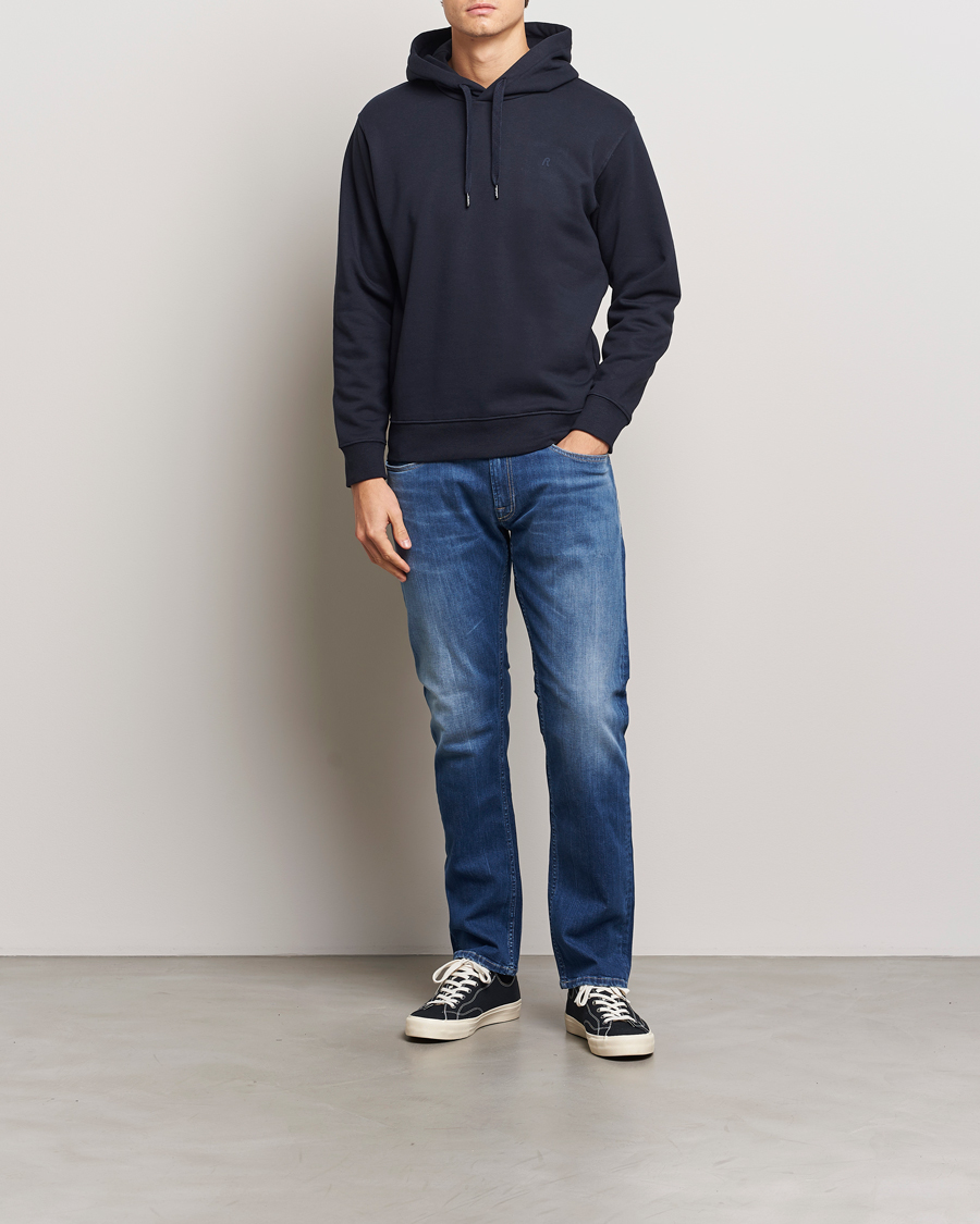 Hombres | Jerséis y prendas de punto | Replay | Tonal Logo Hoodie Navy