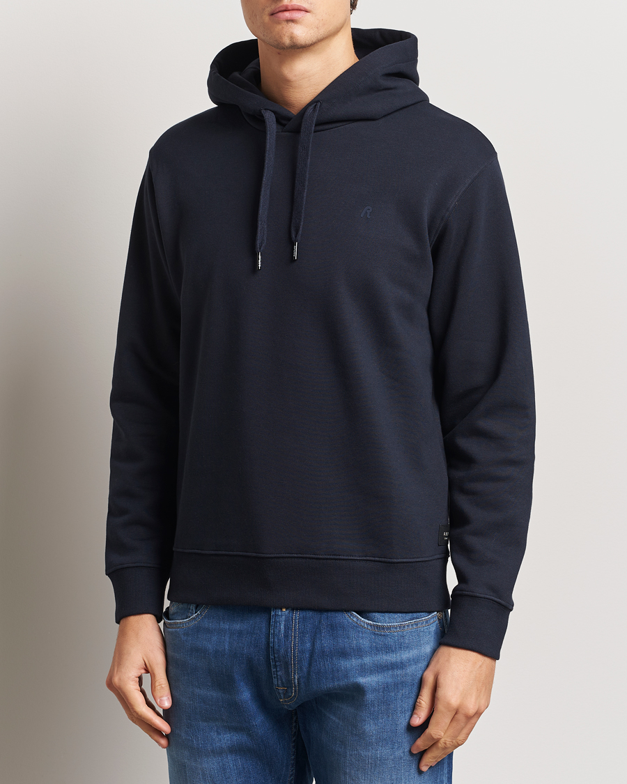 Hombres | Jerséis y prendas de punto | Replay | Tonal Logo Hoodie Navy