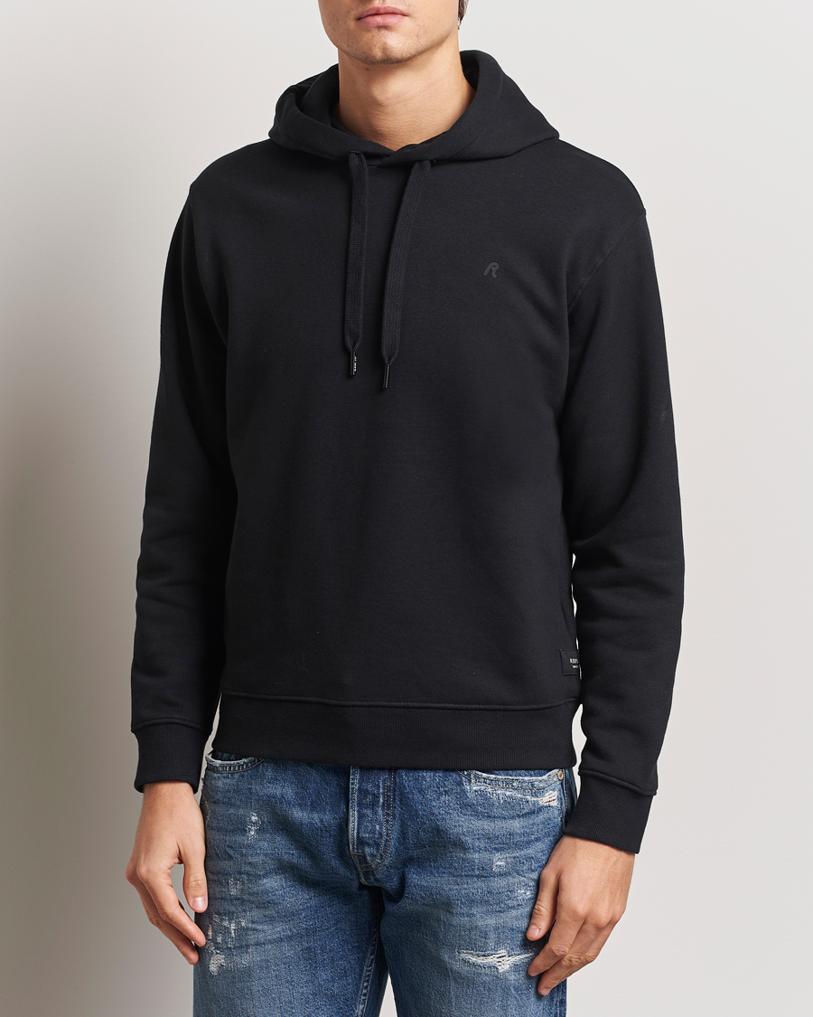 Hombres | Jerséis y prendas de punto | Replay | Tonal Logo Hoodie Black