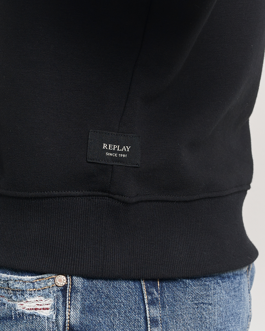 Hombres | Jerséis y prendas de punto | Replay | Tonal Logo Hoodie Black
