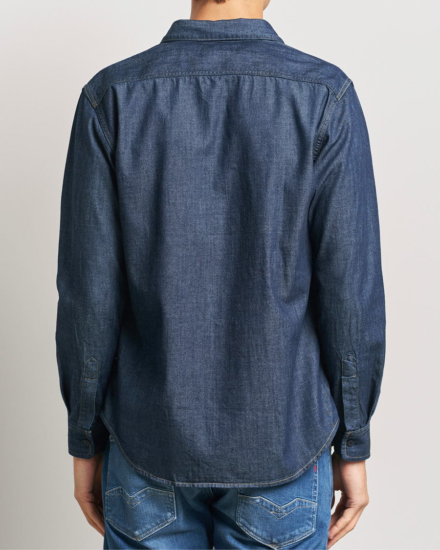 Hombres | Camisas | Replay | Denim Shirt Dark Blue