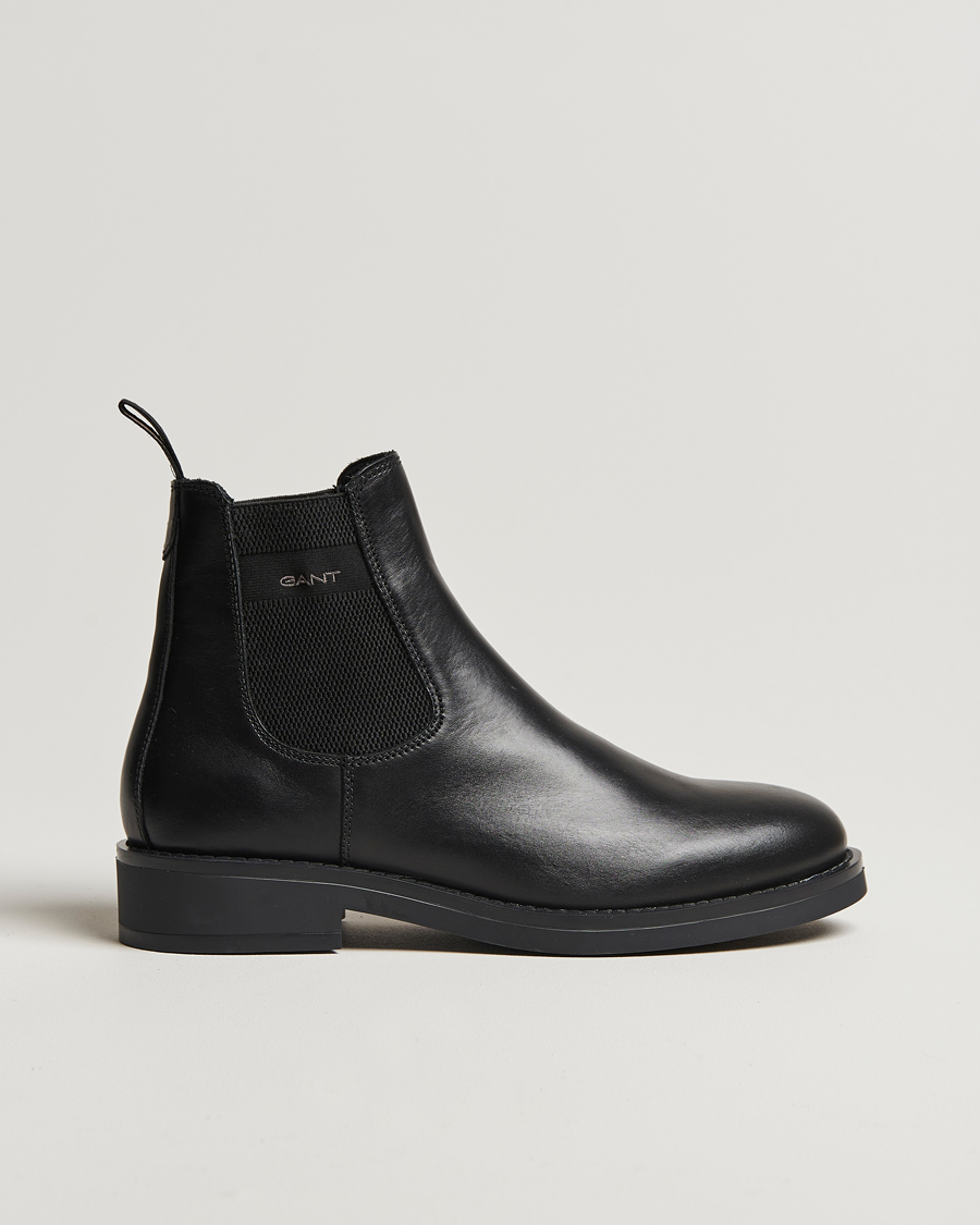 Hombres | GANT Prepdale Leather Chelsea Boot Black | GANT | Prepdale Leather Chelsea Boot Black