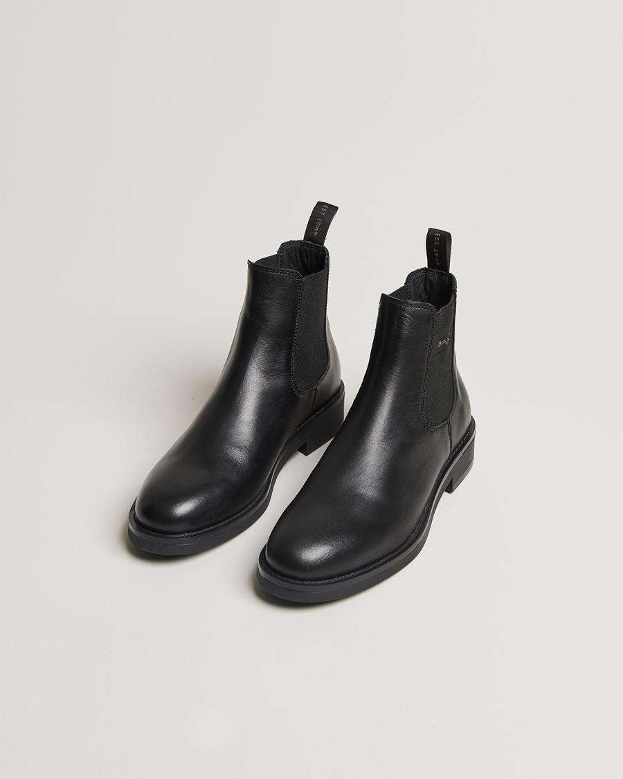 Hombres | GANT Prepdale Leather Chelsea Boot Black | GANT | Prepdale Leather Chelsea Boot Black