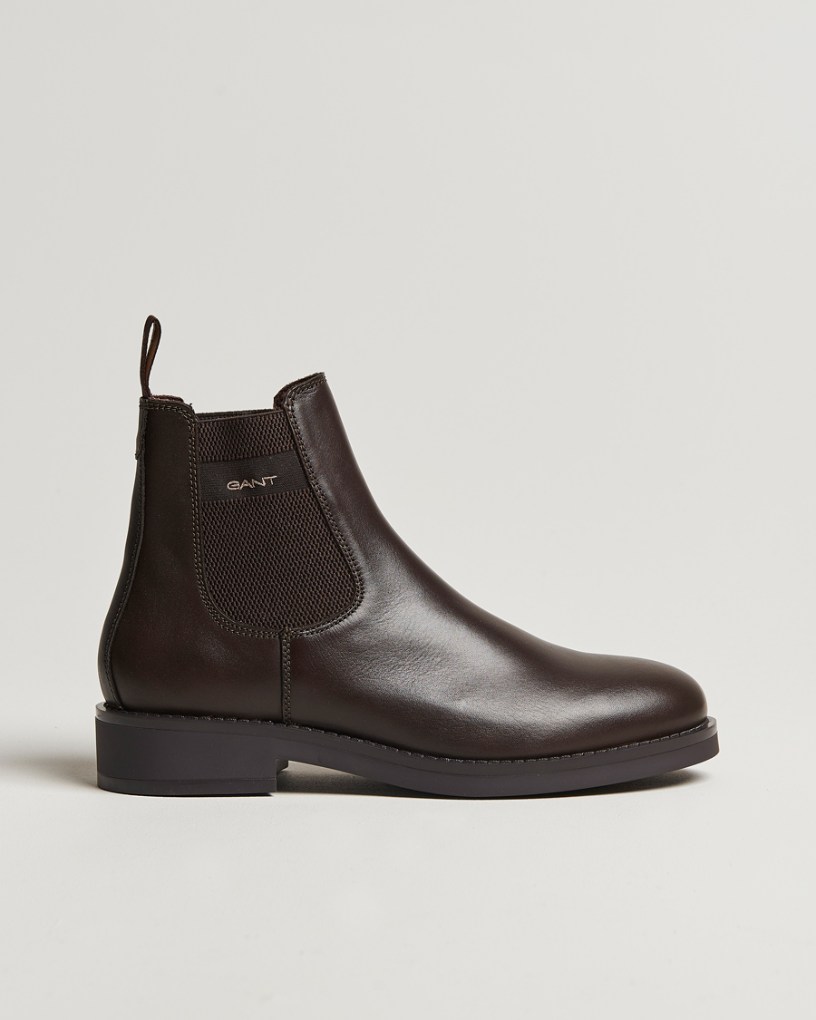 Hombres | GANT Prepdale Leather Chelsea Boot Dark Brown | GANT | Prepdale Leather Chelsea Boot Dark Brown