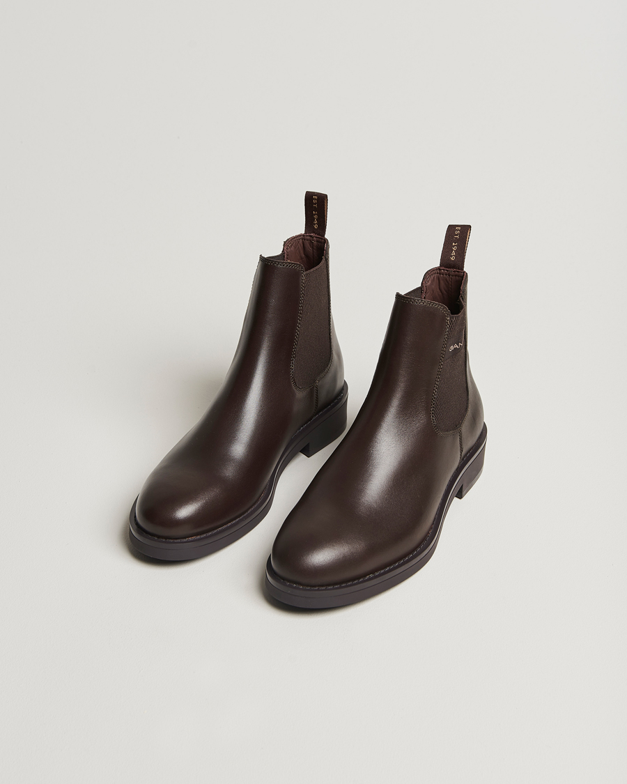 Hombres | GANT Prepdale Leather Chelsea Boot Dark Brown | GANT | Prepdale Leather Chelsea Boot Dark Brown