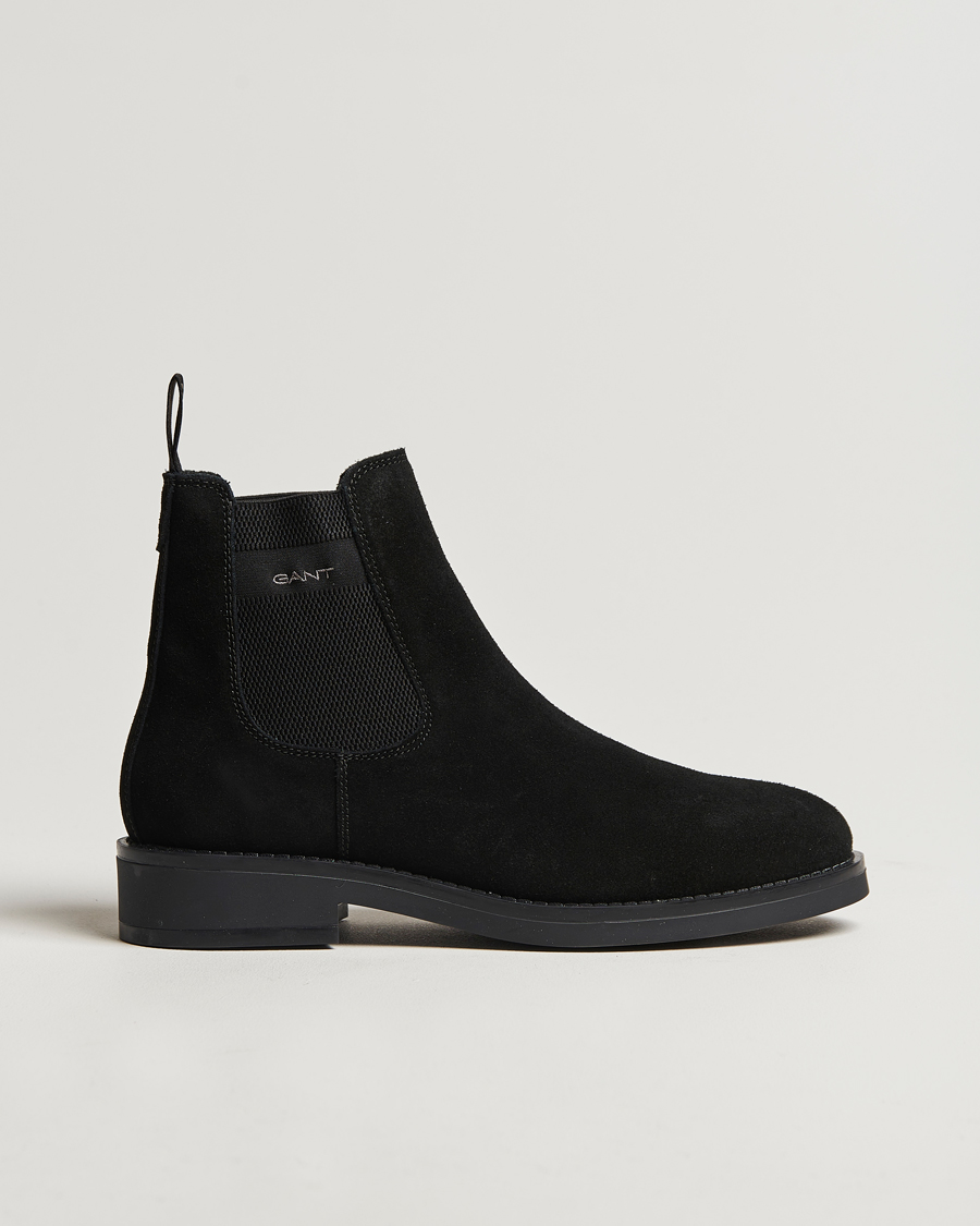 Hombres | GANT Prepdale Suede Chelsea Boot Black | GANT | Prepdale Suede Chelsea Boot Black